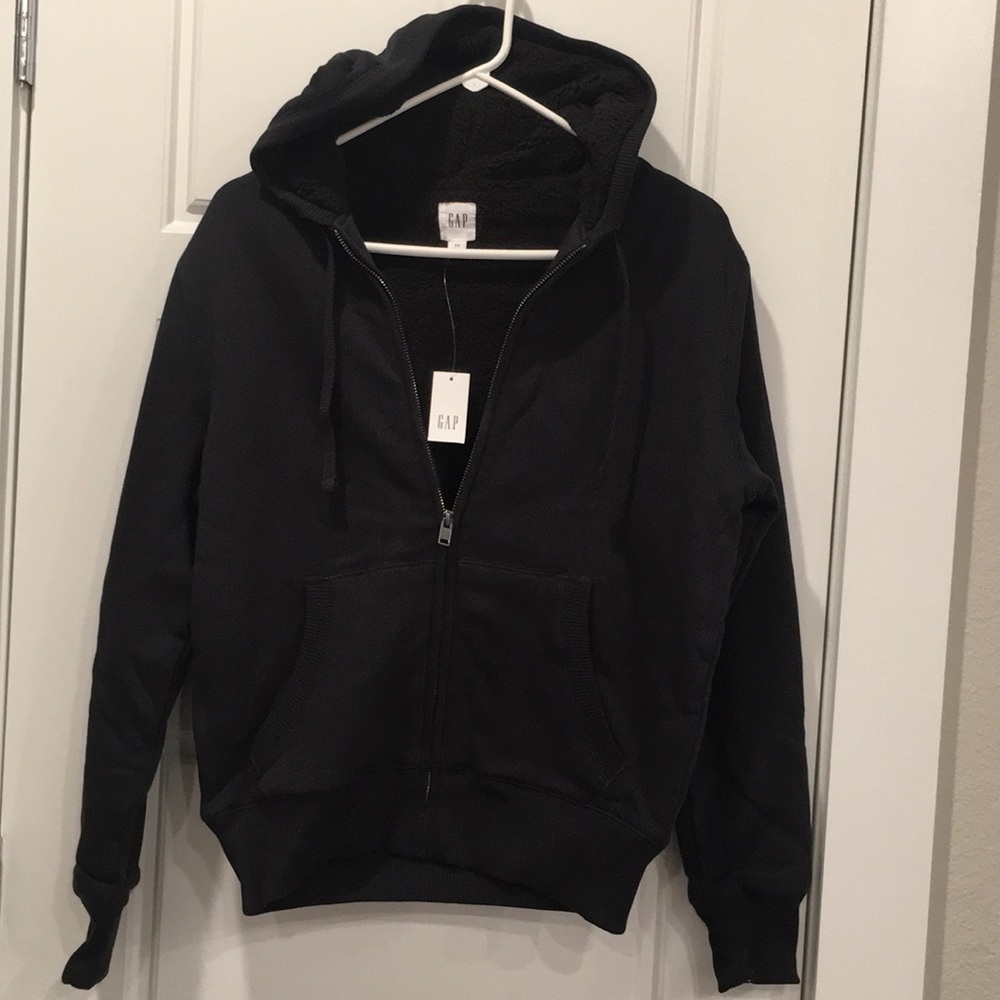 NEW Gap Sherpa Lined Hoodie Jacket